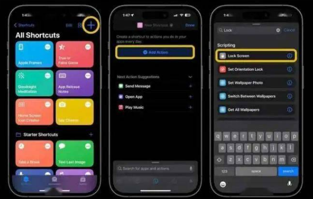 察哈尔右翼中苹果14锁屏维修店分享iPhone14升级iOS16.4后如何创建锁屏快捷方式 
