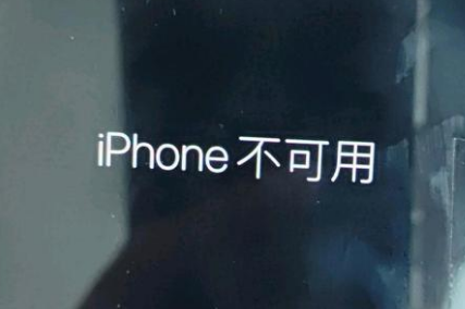 察哈尔右翼中苹果服务网点分享锁屏界面显示“iPhone 不可用”如何解决 